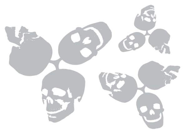 Turning Skull Stencil Set
