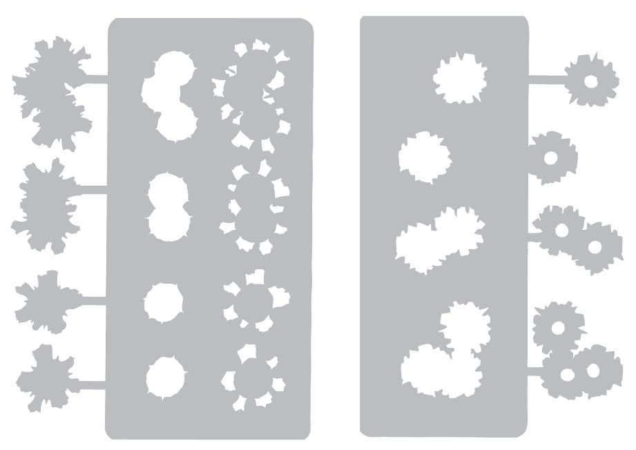 Bullethole Entry & Exit Stencil Set