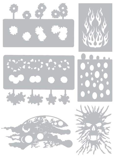 Custom Graphics Stencil Set