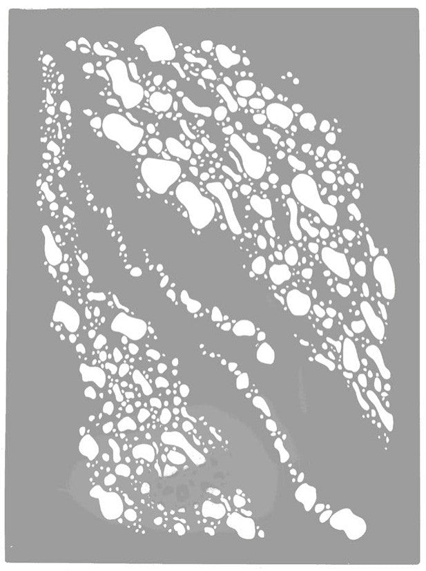 Natural Water Droplets Stencil A3
