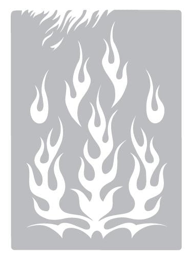 Flame Stencil A3